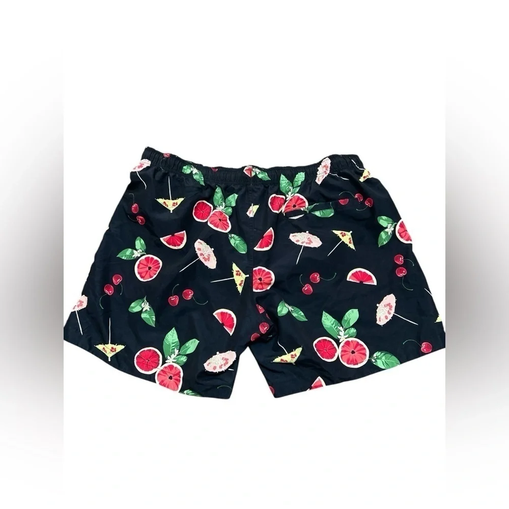 H&M tropical fruits black swim trunks